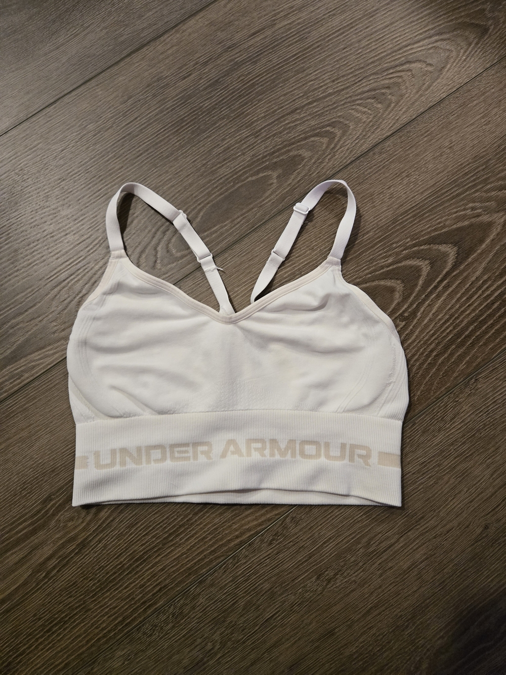 Under Armour Cream Seamless Light Support Sports Bra